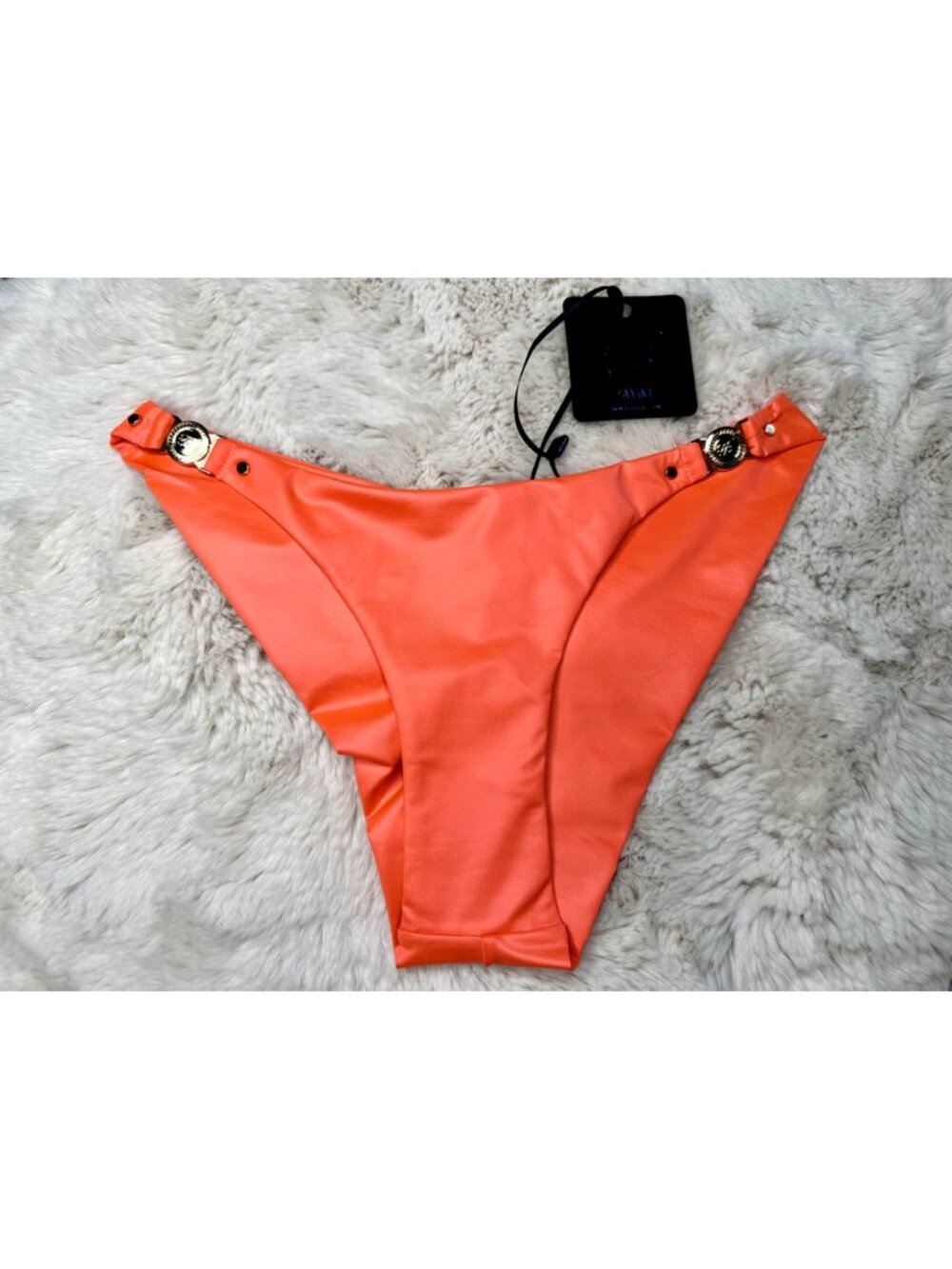RARE🔥 Honey Birdette DAKOTA💧🩷 Neon Coral Cheeky Bottom XS